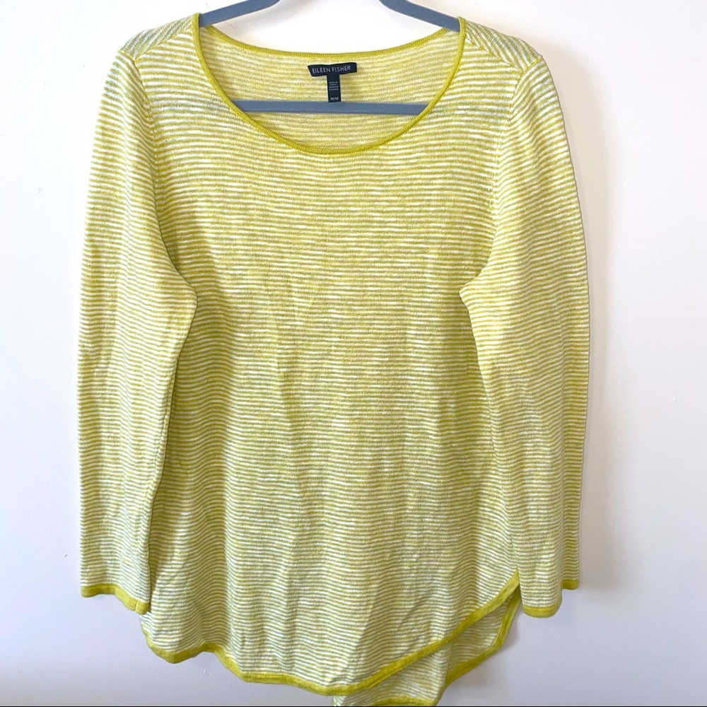 Eileen Fisher Organic Linen & Cotton Top Medium